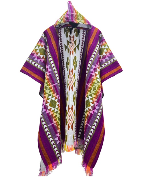 PONCHO ALPACA PURPURA ESPECIAL