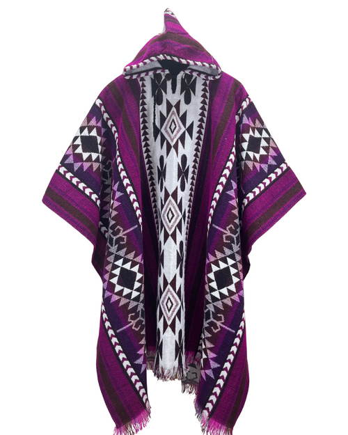 PONCHO ALPACA MORADO