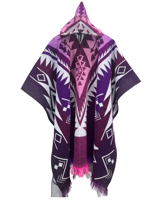PONCHO ALPACA MORADO ESPECIAL