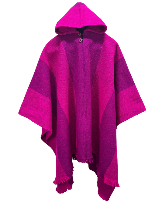 PONCHO ROSA BI COLOR