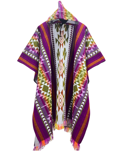PONCHO ALPACA PURPURA ESPECIAL