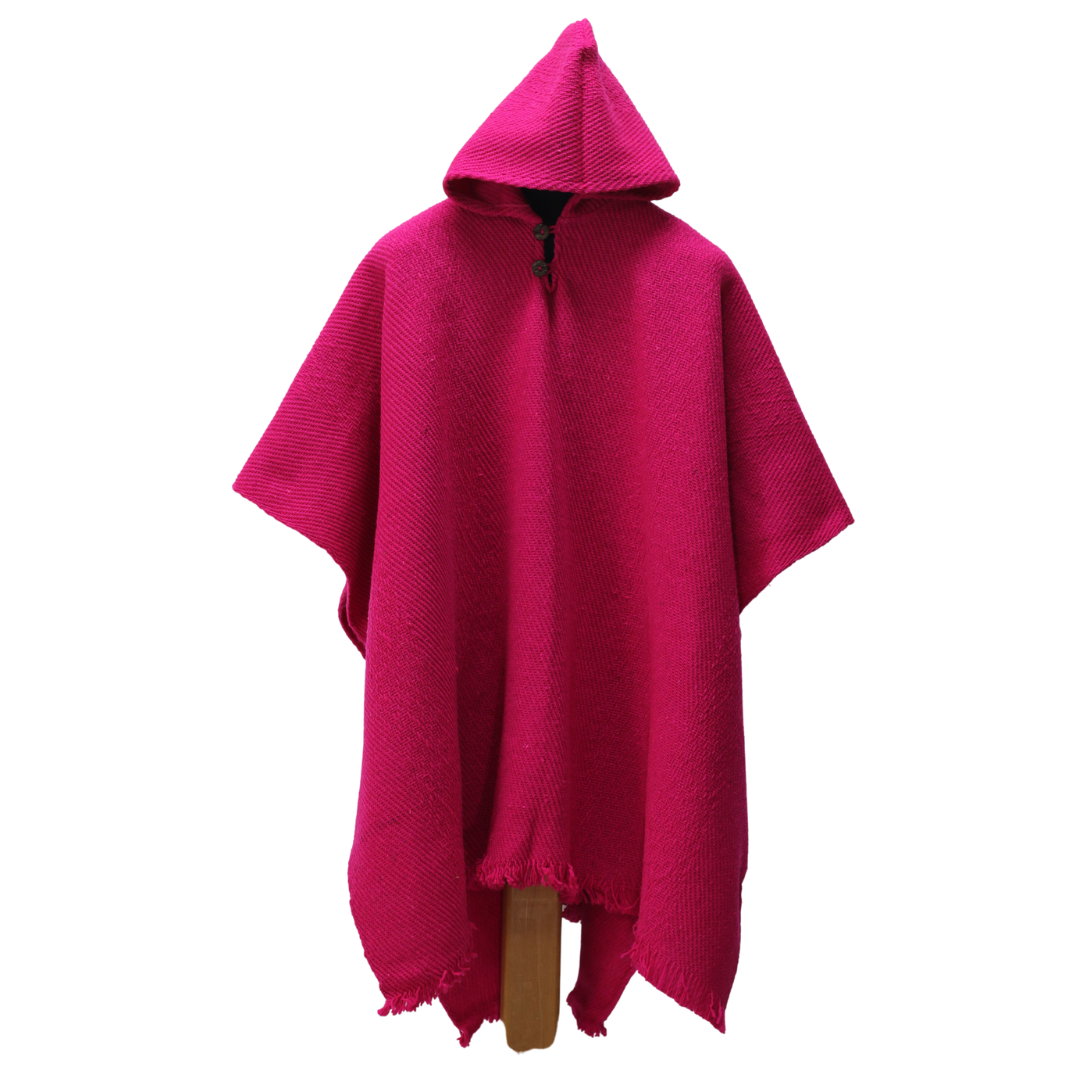 PONCHO LISO FUCSIA