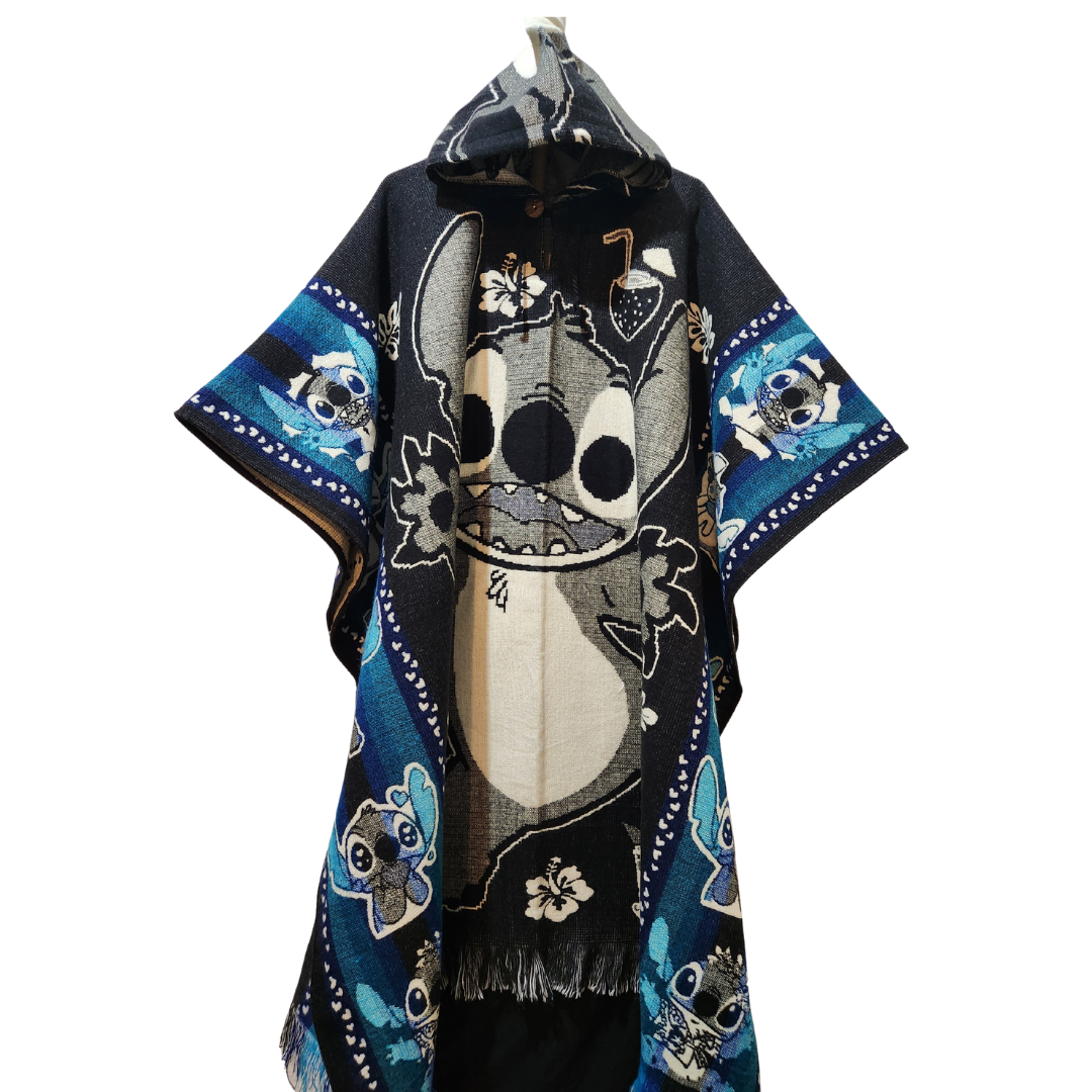 PONCHO ALPACA LILO Y STITCH