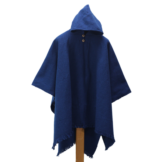 PONCHO DE LANA HUASO AZUL