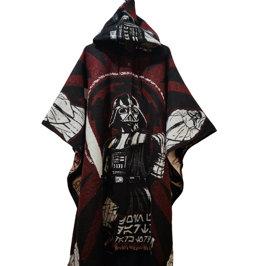 PONCHO ALPACA DARK VADER ROJO