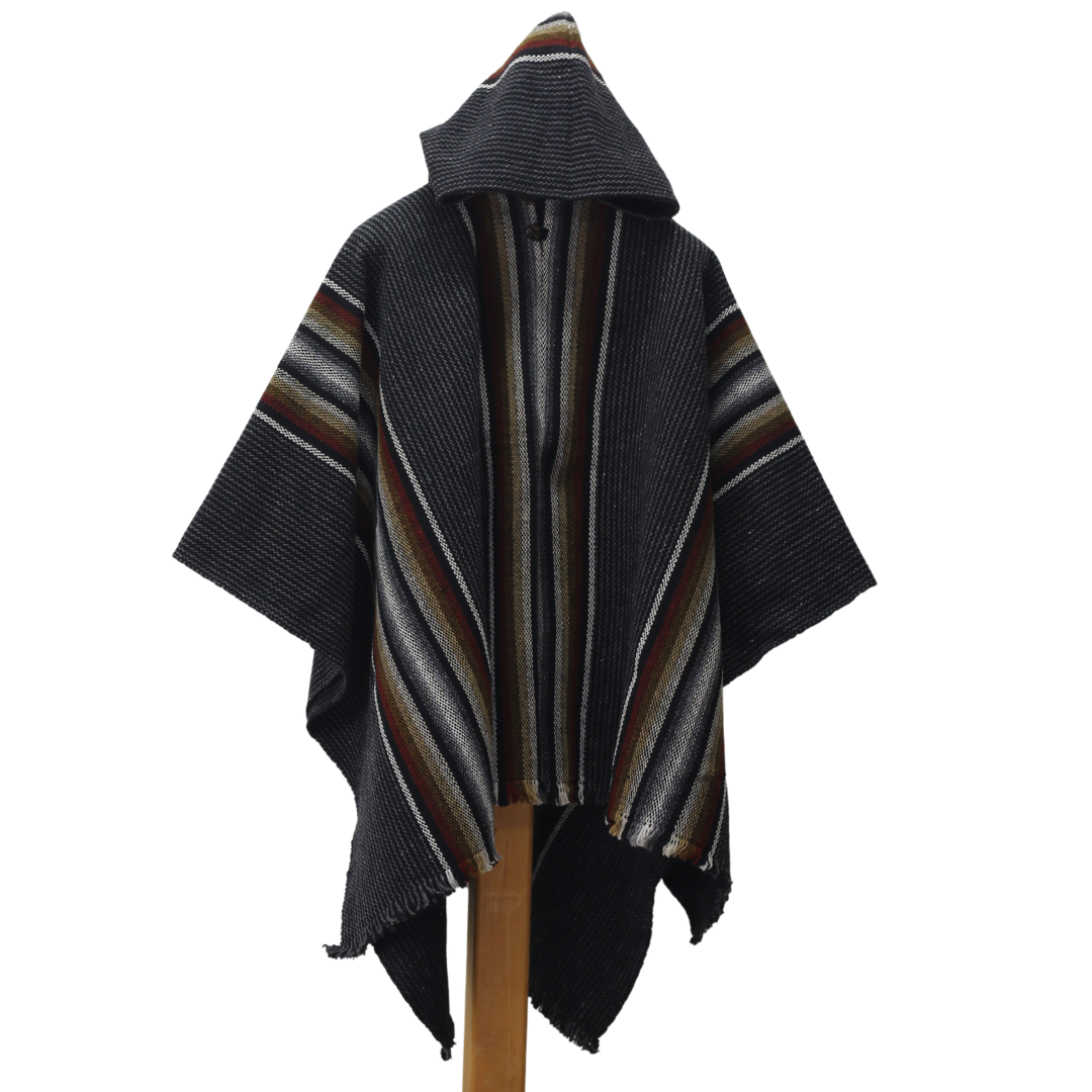 PONCHO HUASO GRIS NEGRO