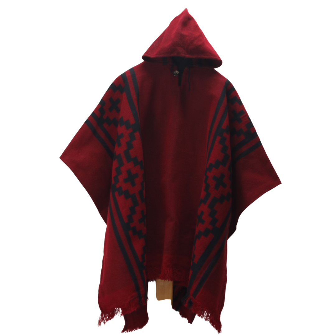 PONCHO ALPACA ROJO