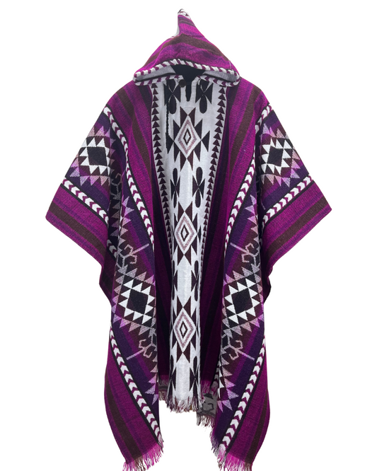 PONCHO ALPACA MORADO