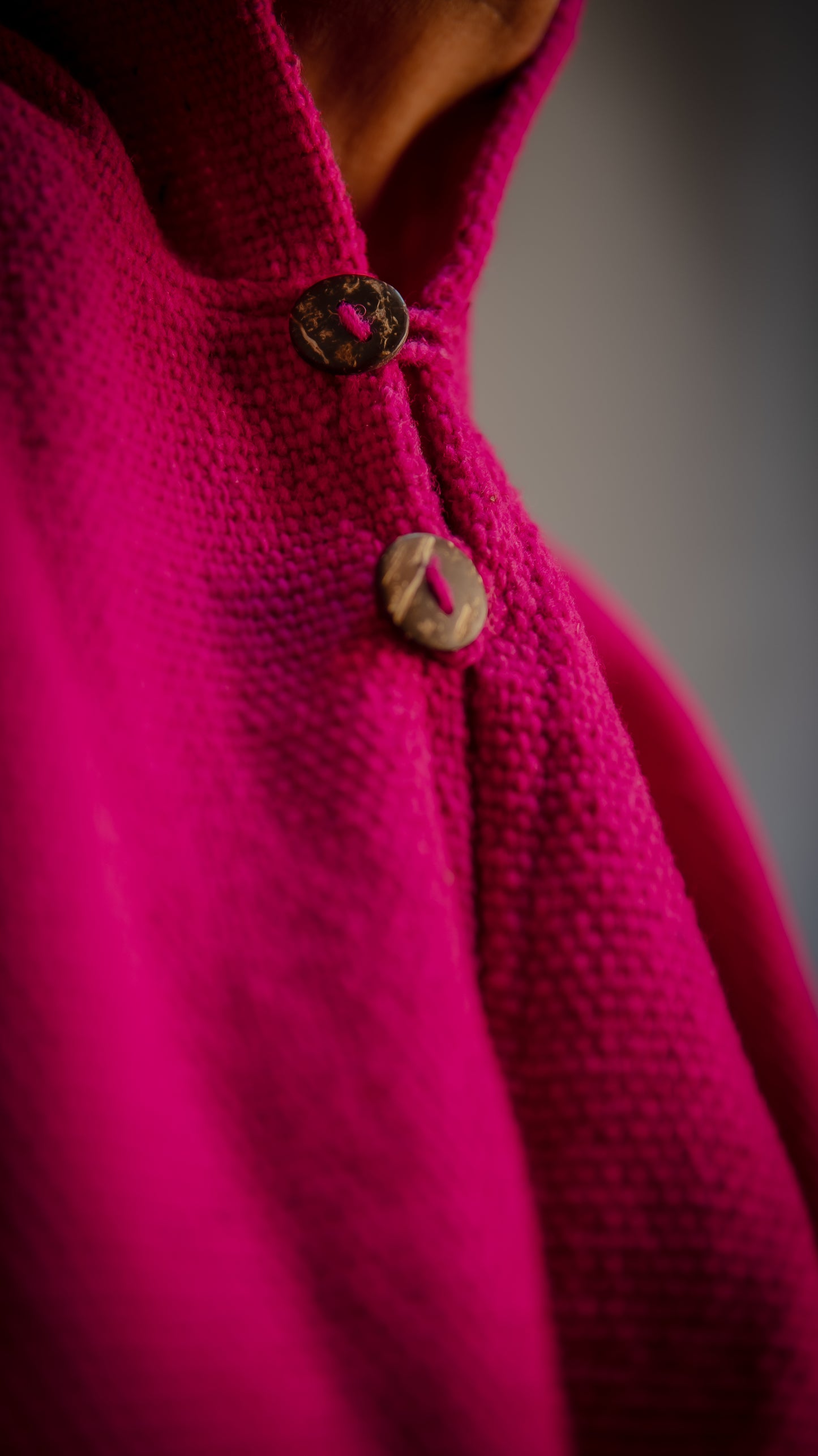 PONCHO LISO FUCSIA